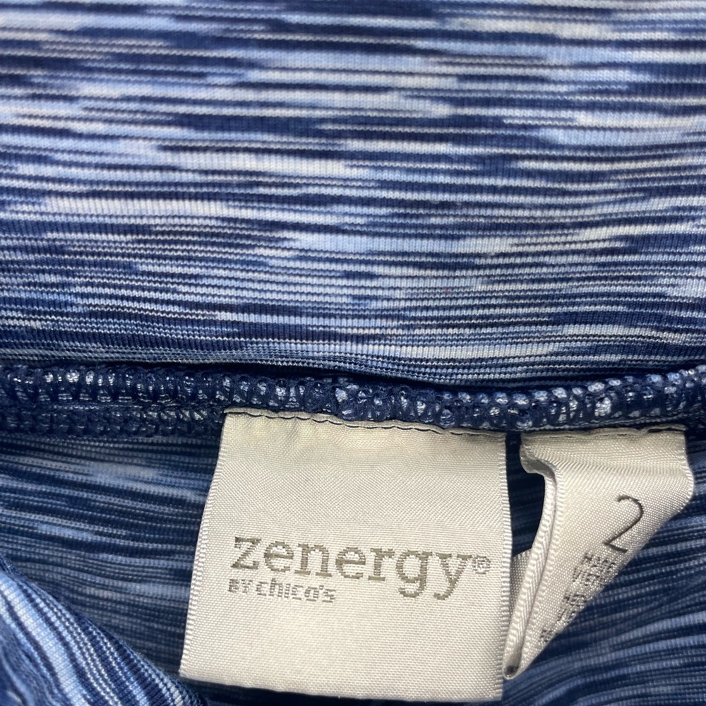 Zenergy by Chico's Leggings Womens Large 12 (2) Blue Cropped Pull On Athletic. - Picture 6 of 10